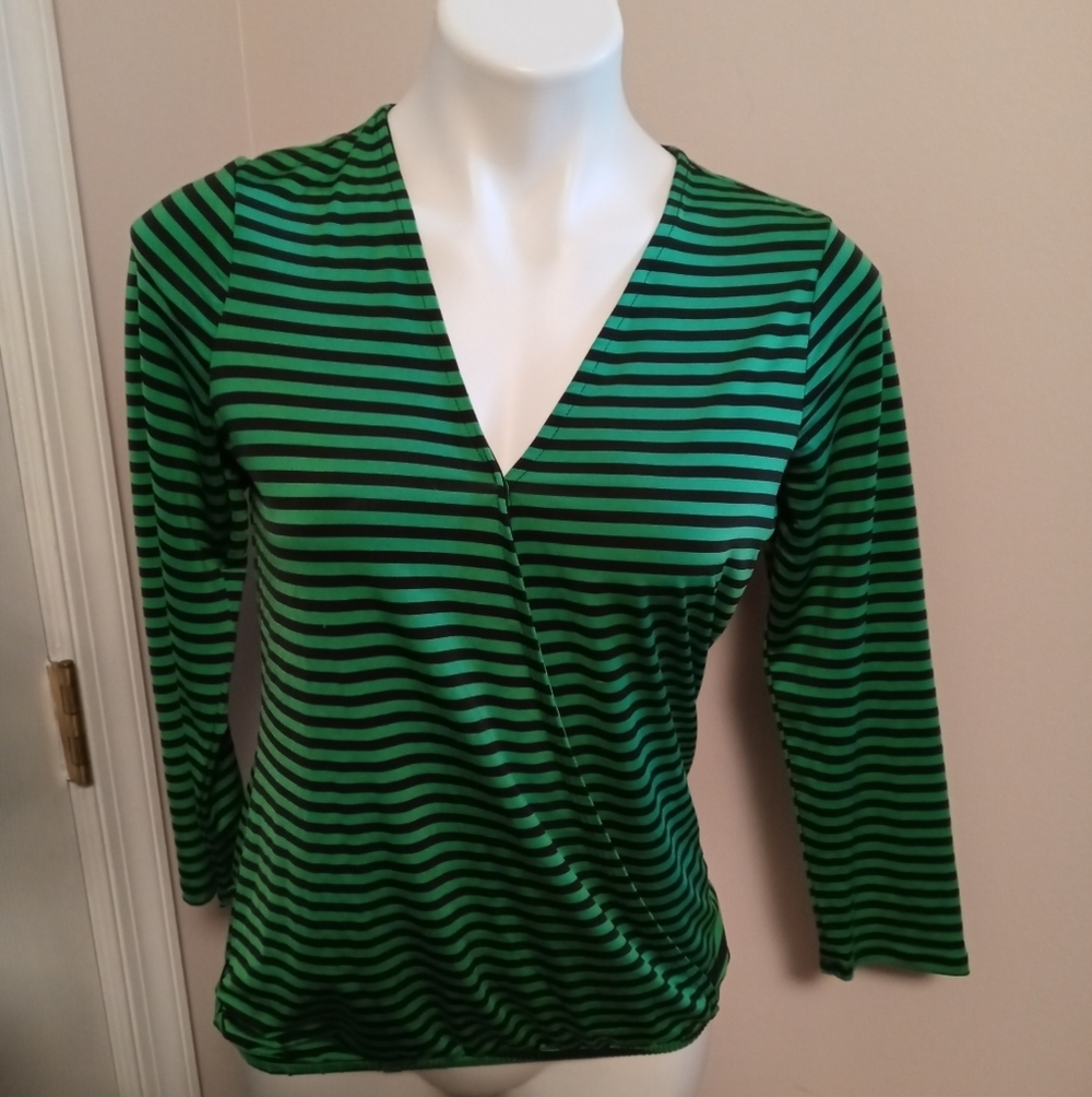 The limited green and black striped long sleeve